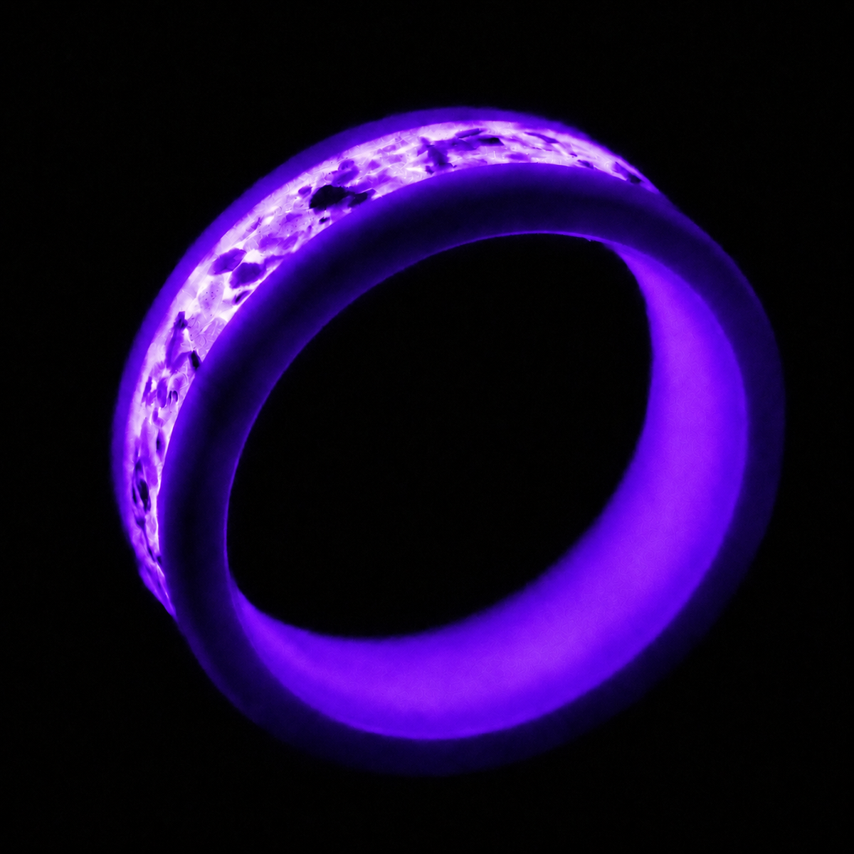 Ultra Violet — Purple Glow Ring — handcrafted ring detail view 3
