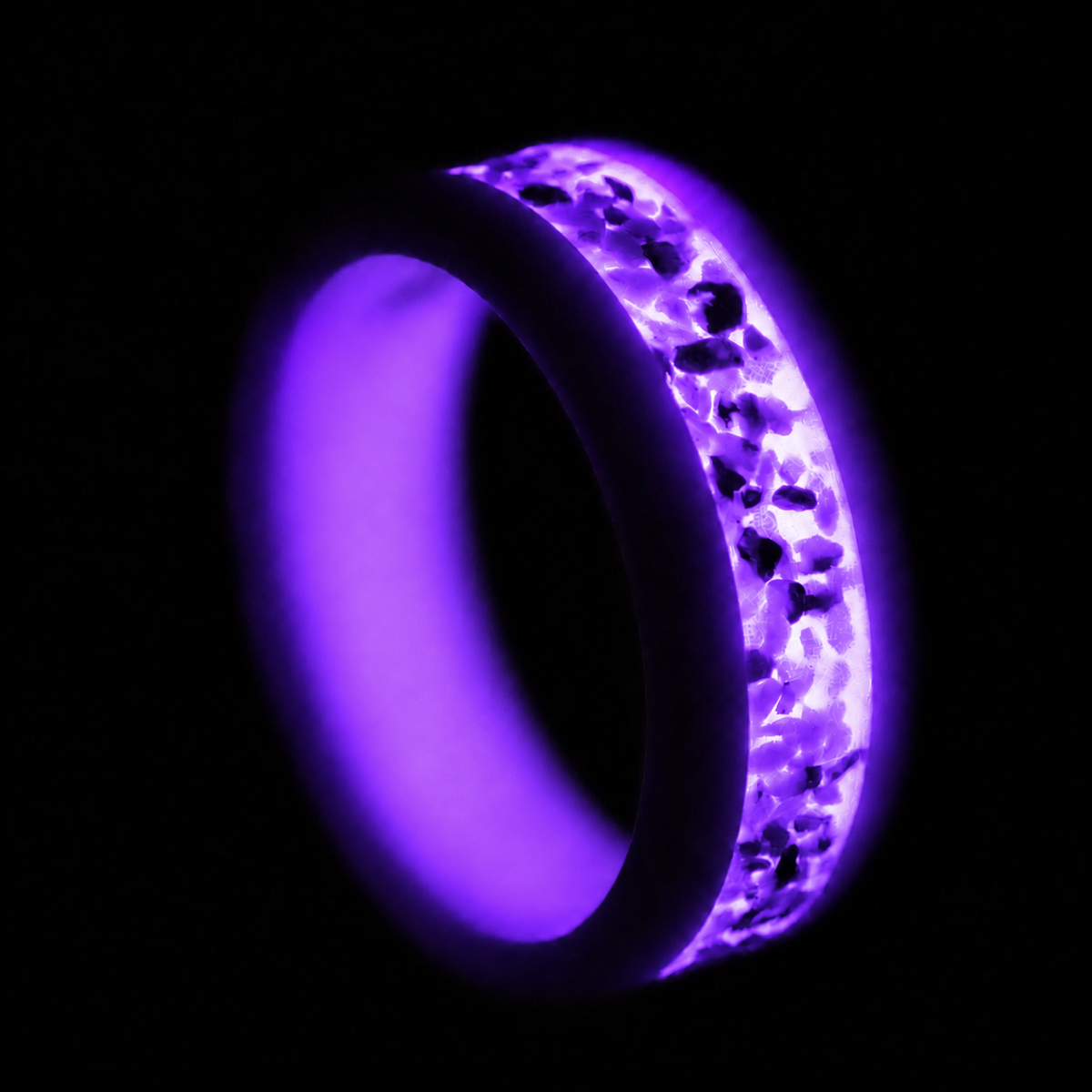 Ultra Violet — Purple Glow Ring — handcrafted ring detail view 4