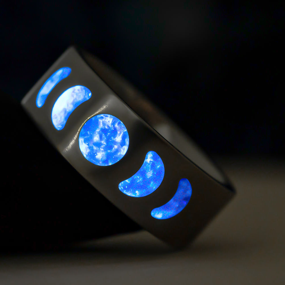Moon Phase — Nereus Ring — handcrafted ring detail view 4