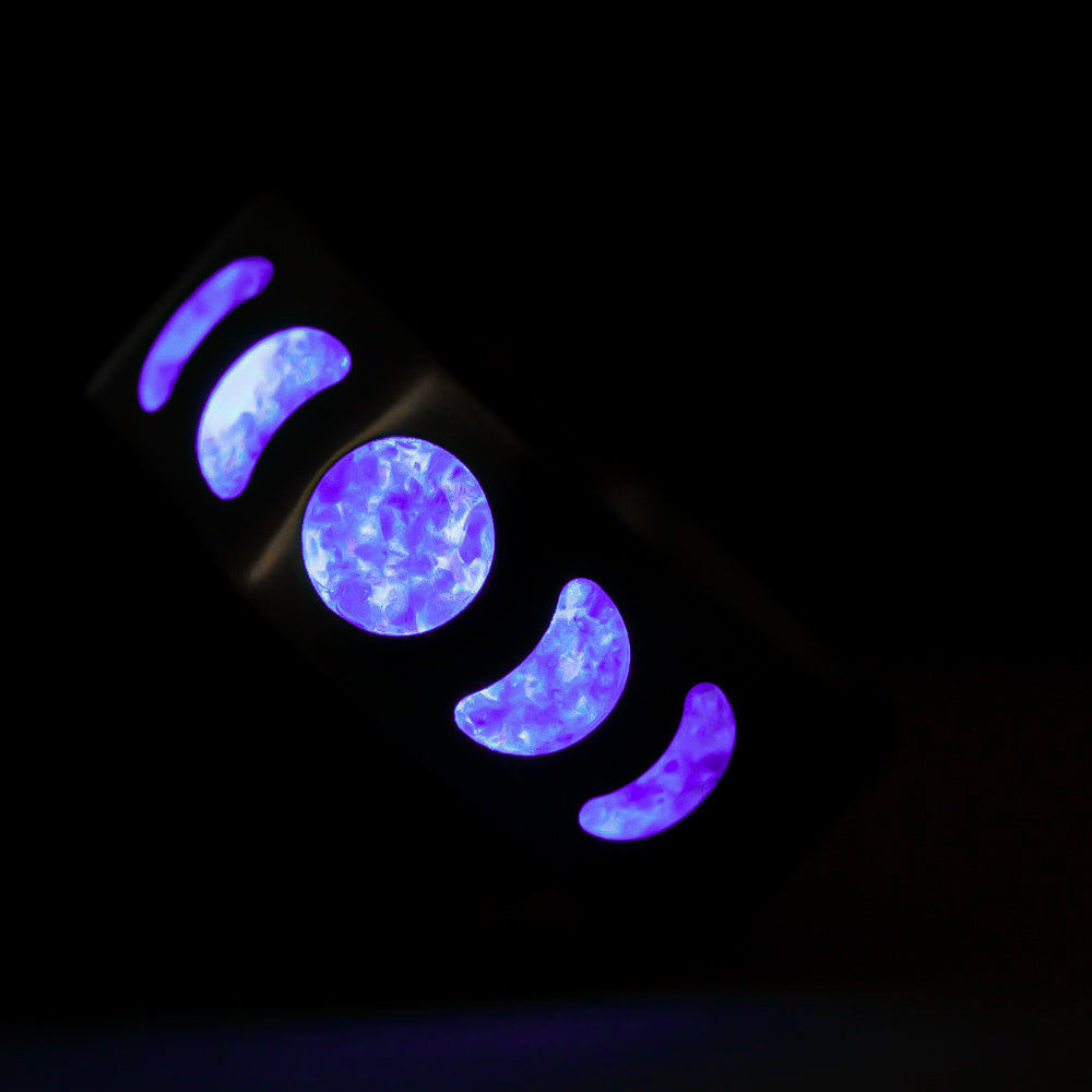 Moon Phase — Amethyst Ring — handcrafted ring detail view 6