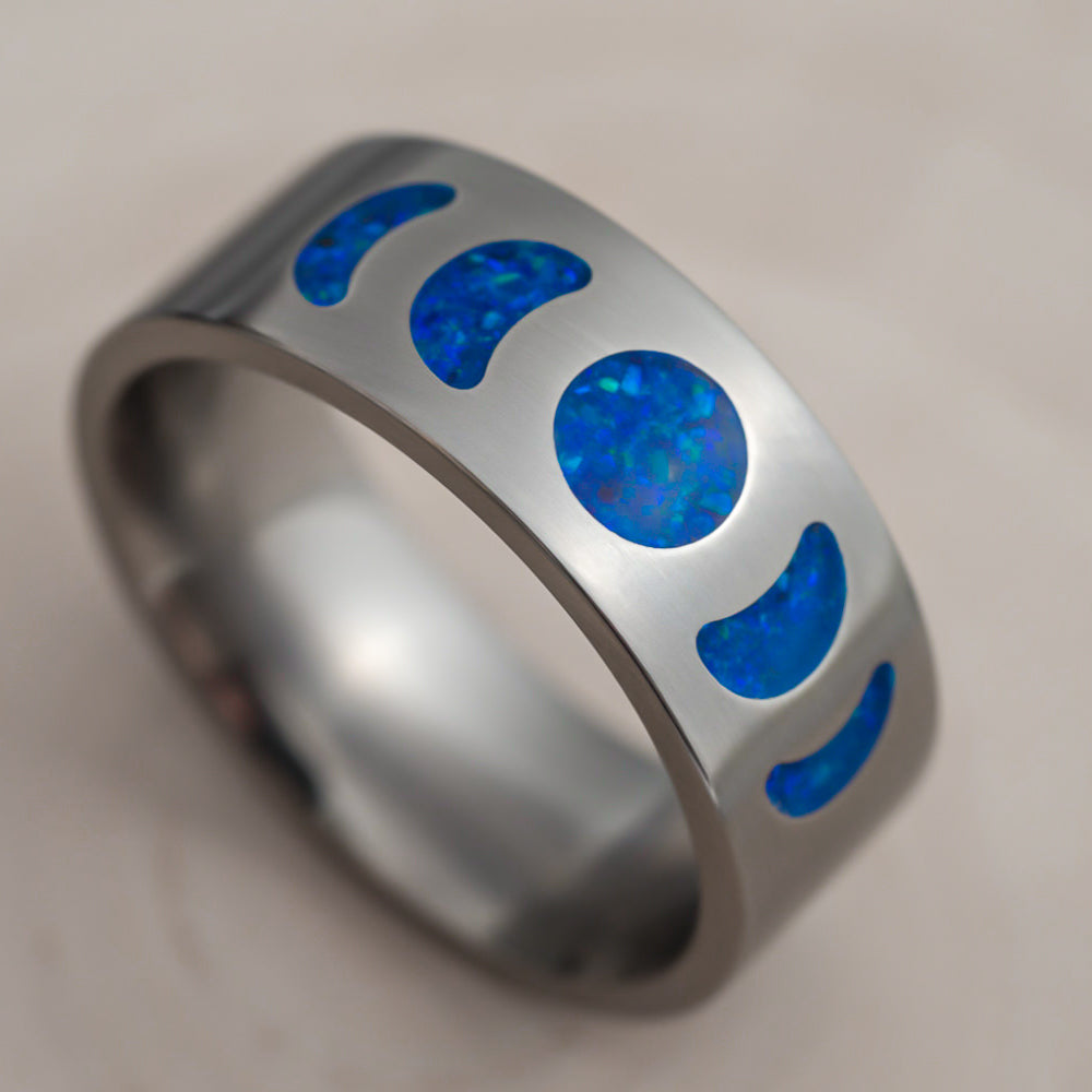 Moon Phase — Nereus Ring — handcrafted ring detail view 6