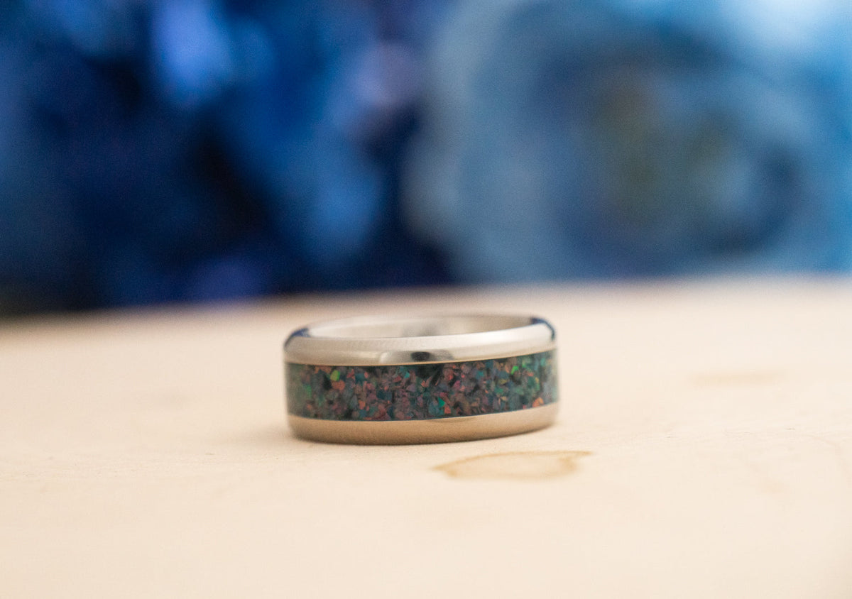 Witches Brew — Stainless Steel Ring — handcrafted ring detail view 10