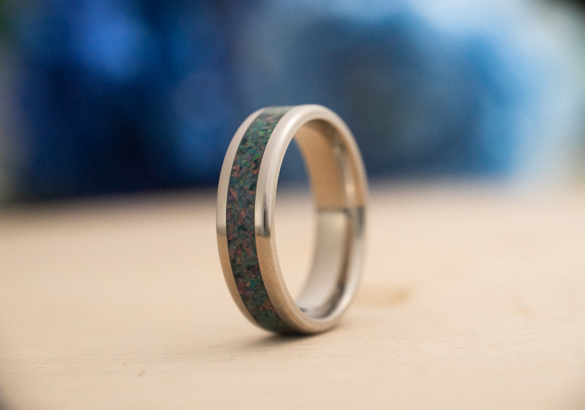 Witches Brew — Stainless Steel Ring — handcrafted ring detail view 6
