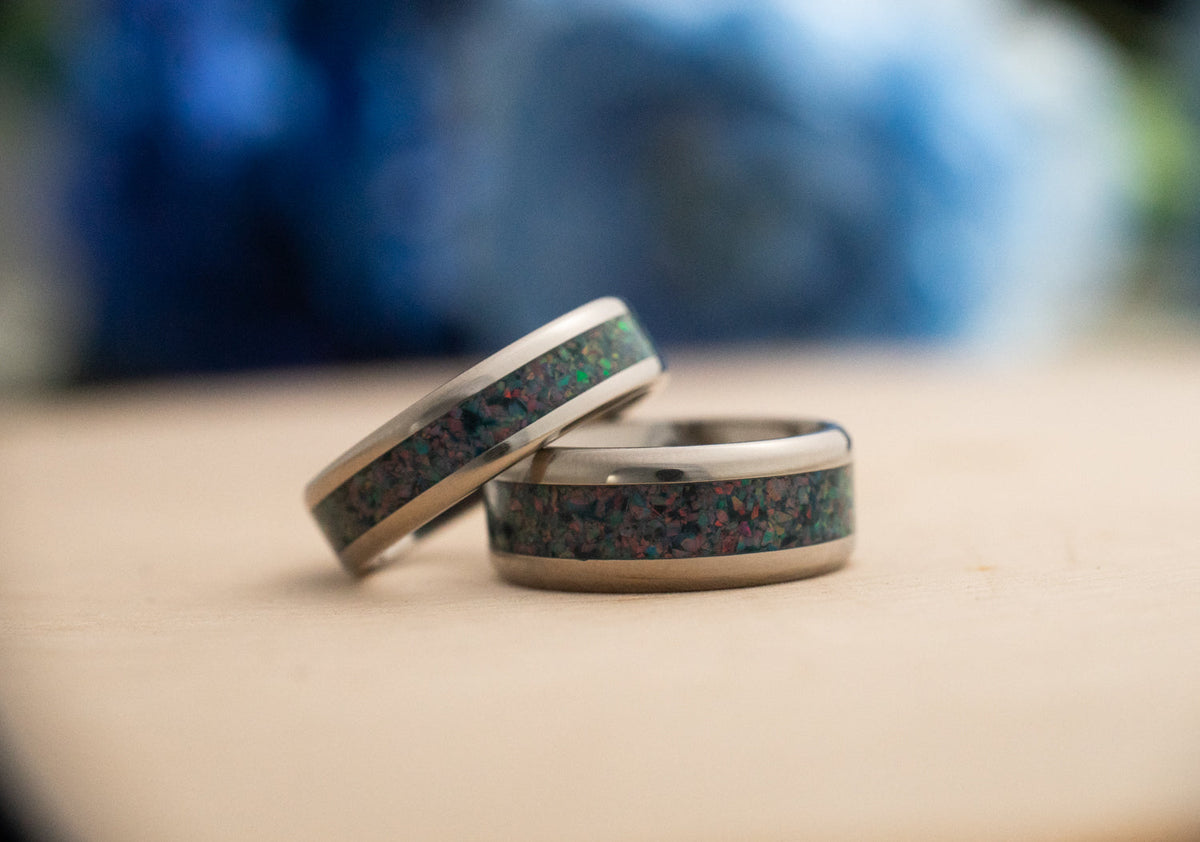 Witches Brew — Stainless Steel Ring — handcrafted ring detail view 8