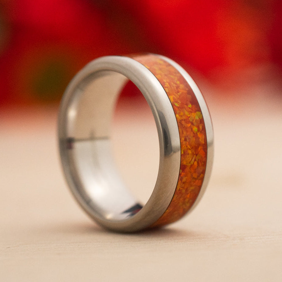 Ignition — Stainless Steel Ring — handcrafted ring detail view 3