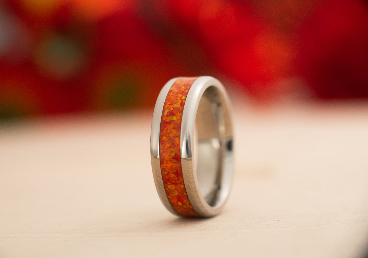 Ignition — Stainless Steel Ring — handcrafted ring detail view 8