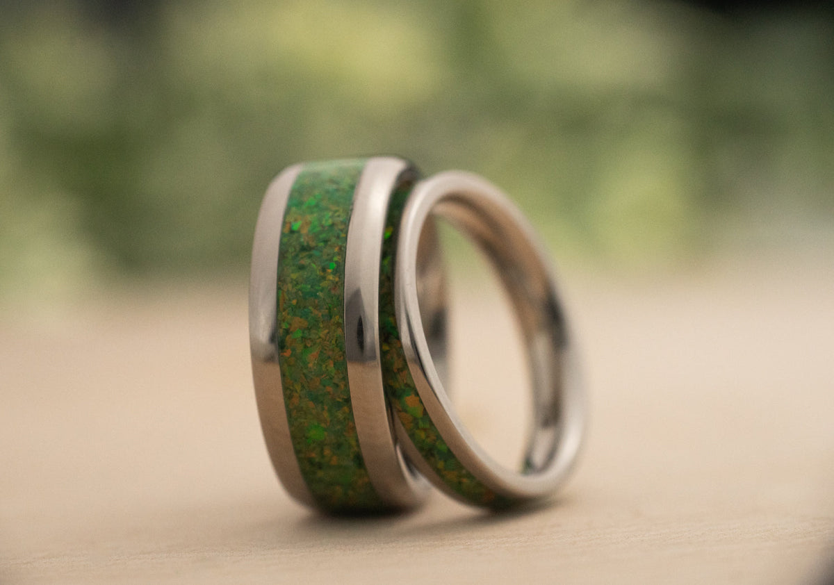 Sage — Stainless Steel Ring — handcrafted ring detail view 14