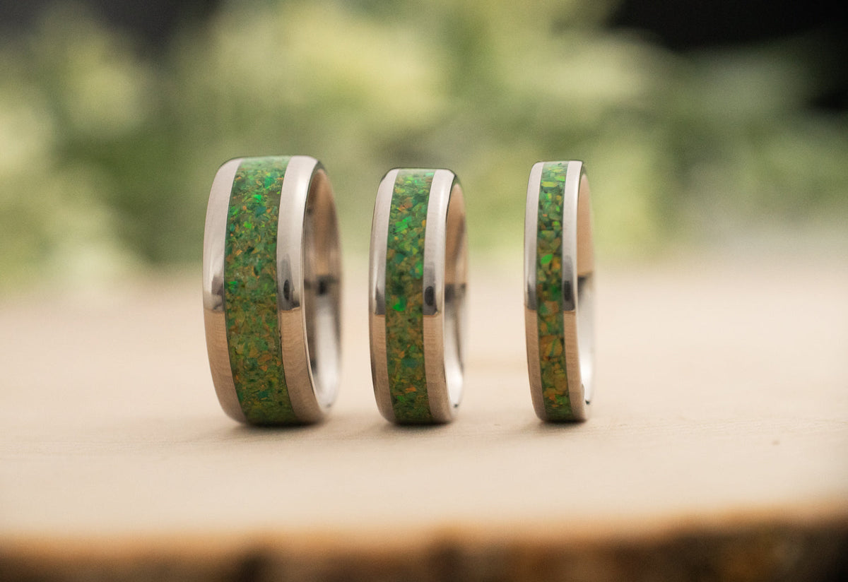Sage — Stainless Steel Ring — handcrafted ring detail view 5