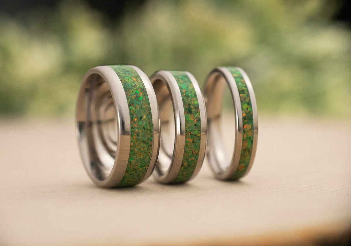 Sage — Stainless Steel Ring — handcrafted ring detail view 7