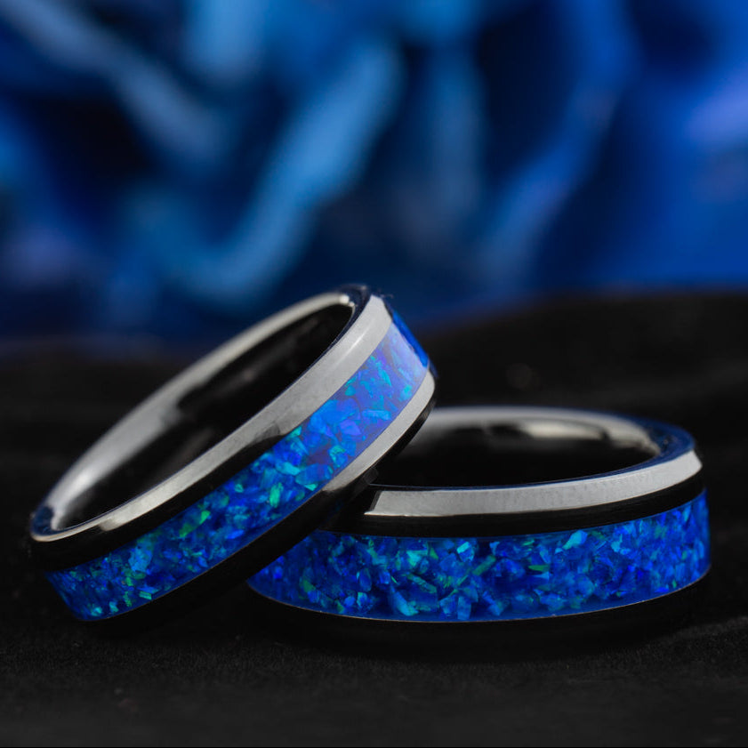 Nereus — Black Ceramic Ring — handcrafted ring detail view 8