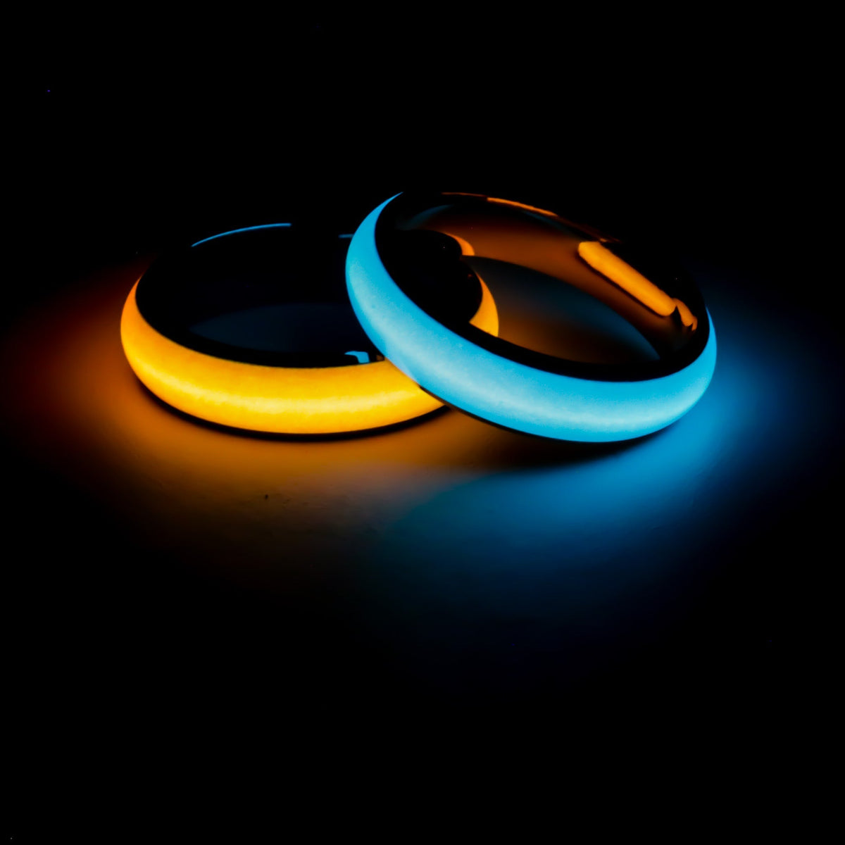 Lume Stacker Slim Glow Bands — handcrafted ring detail view 9