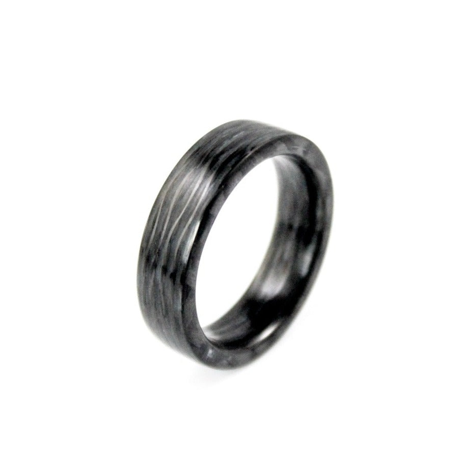 Aqua Matrix Lume Carbon Fiber Ring — handcrafted ring detail view 6