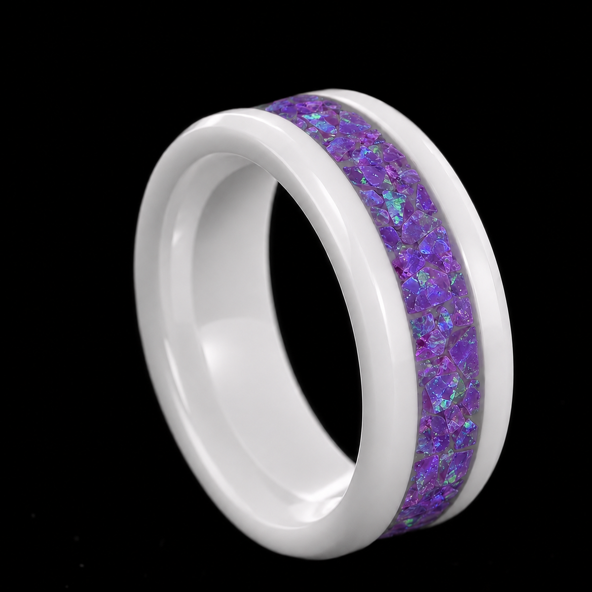Ultra Violet — Purple Glow Ring — handcrafted ring detail view 7