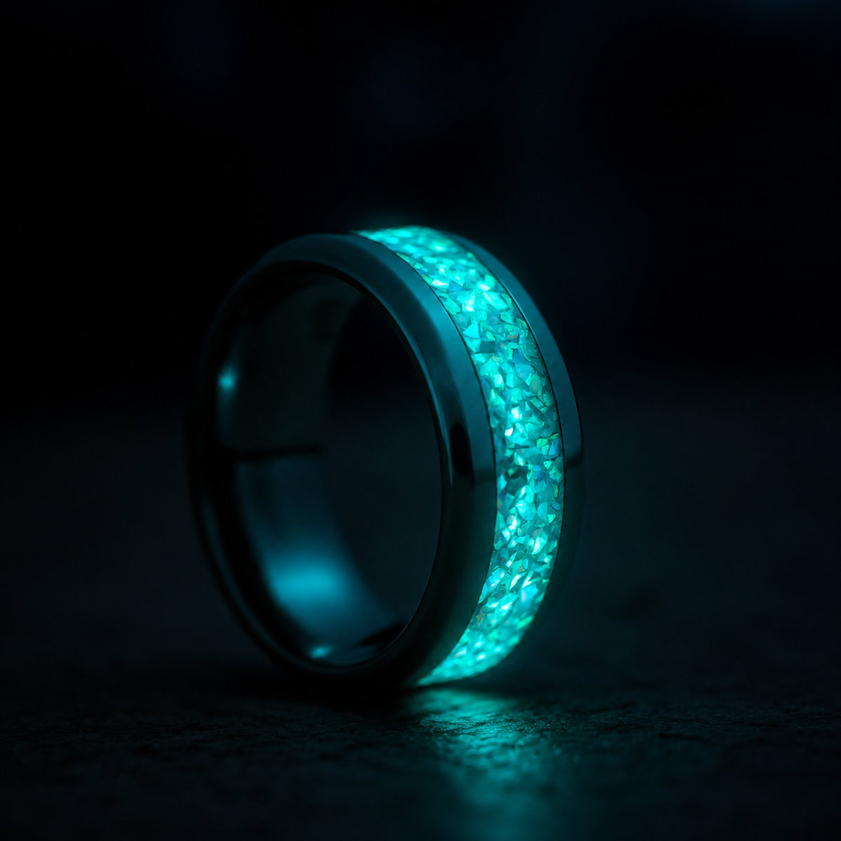 Witches Brew — Stainless Steel Ring — handcrafted ring detail view 3