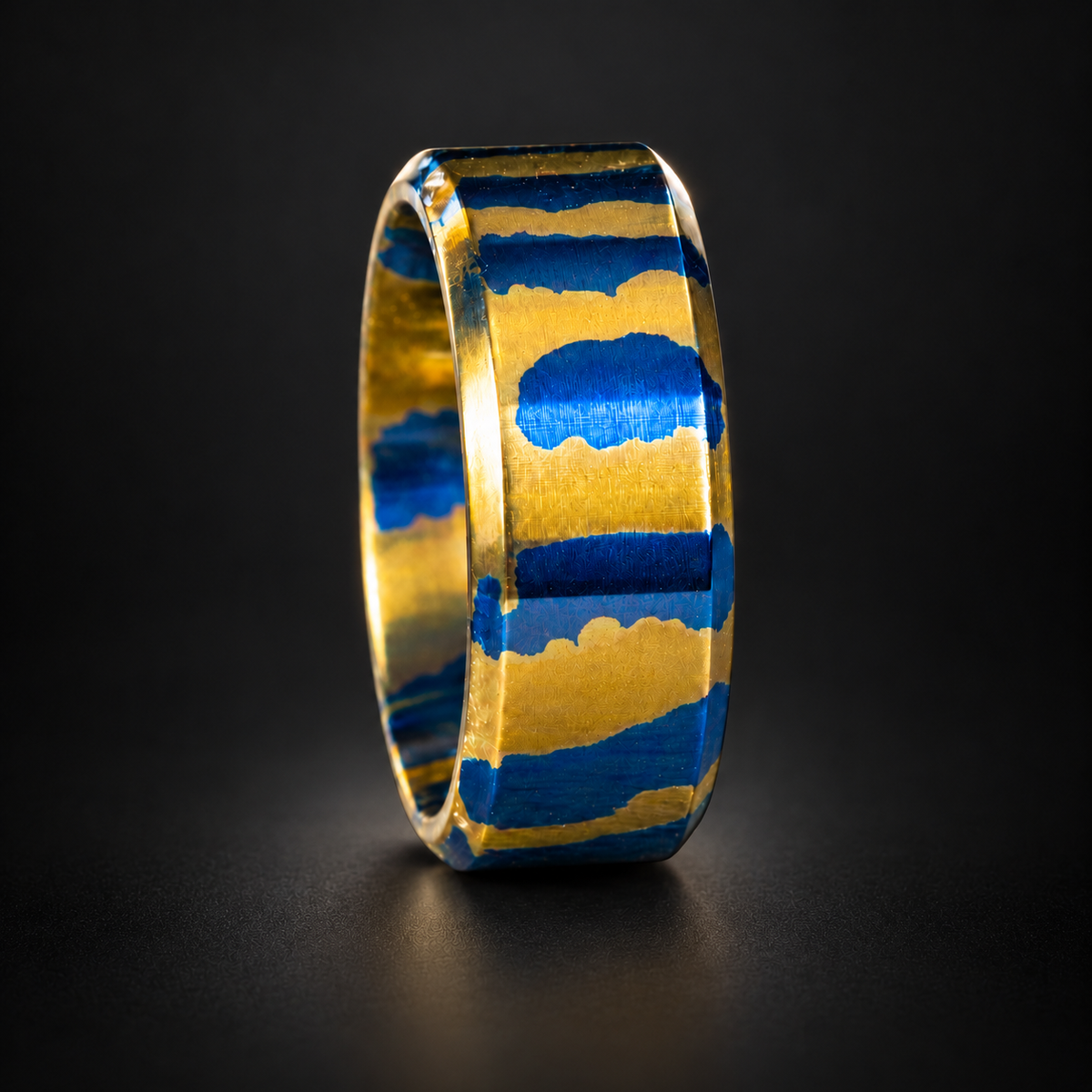 The Animal - Gold and Blue Anodized Titanium Band — uniform collection hero image