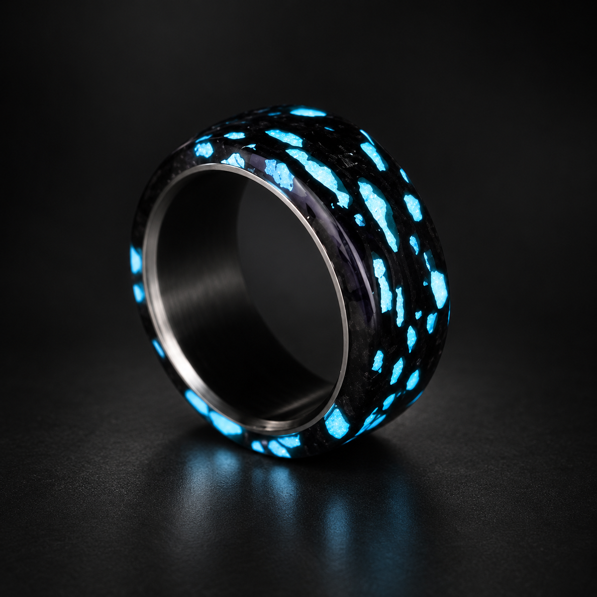 Alien Eclipse blue glow ring on a dark background