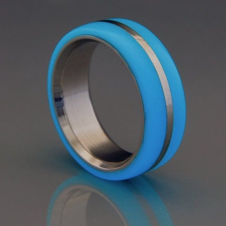 Titanium Oracle Glow Ring — handcrafted ring detail view 7